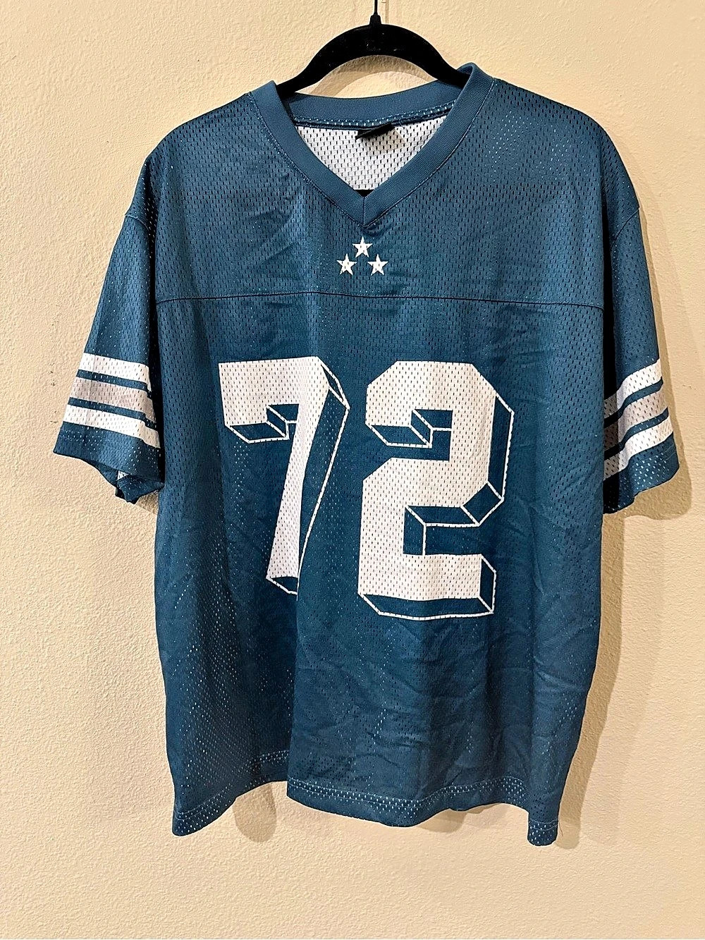 Cotton On Football Jersey Blue & White Size Large